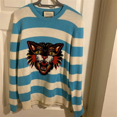 gucci cat crazy|Gucci angry cat sweater.